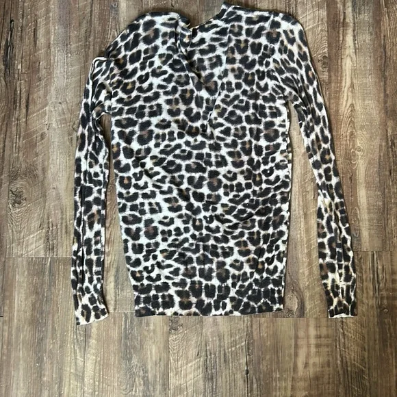 Ann Taylor Printed Fitted Long Sleeve Button Down Shirt - Picture 2 of 5